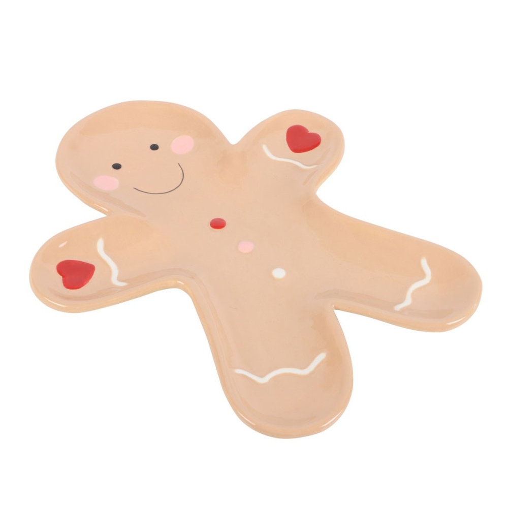 Something Different - Gingerbread Man Ceramic Dienblad - Multicolours